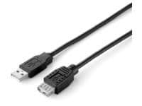 Equip 128850, 1,8 m, USB A, USB A, USB 2.0, Hankjønn/hunkjønn, Sort