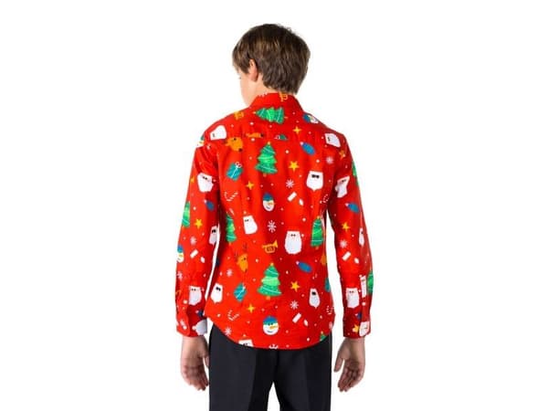 Rød juleskjorte til teens