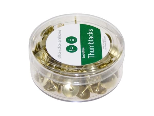 Piirustustapit messinki bnt/Office 100kpl/pakkaus