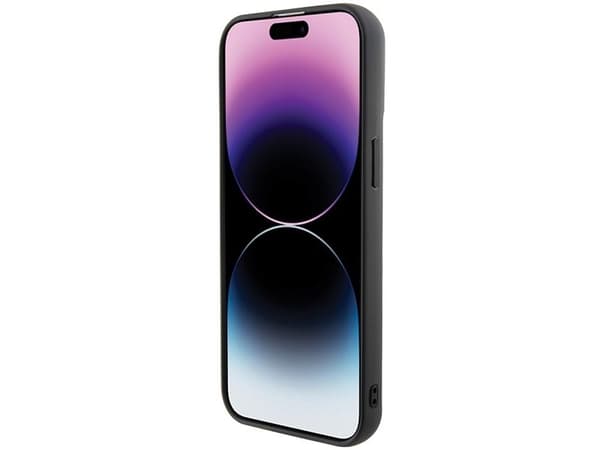 Karl Lagerfeld 3D-gummikåpa med Multi Logo till iPhone 15 Pro Max - sort