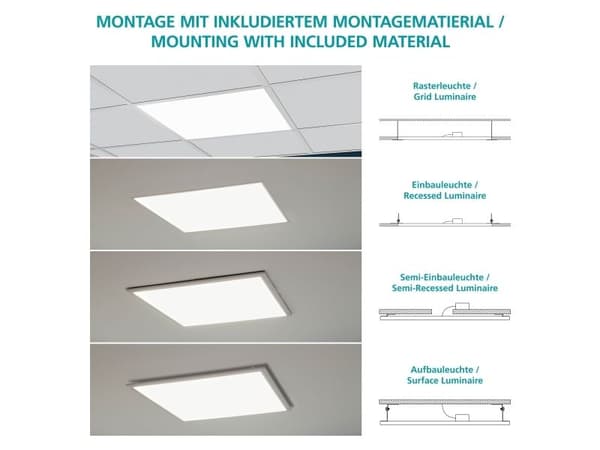 EGLO SALO 1 panel 620x620 4400 lm 4000K vit