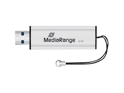 MediaRange SuperSpeed - USB-flashstasjon - 32 GB - USB 3.0 - svart/sølv