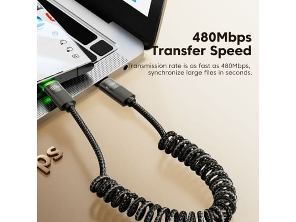 USB-kabel Tech-Protect USB-C - USB-C 1,8 m svart (5906302370627)