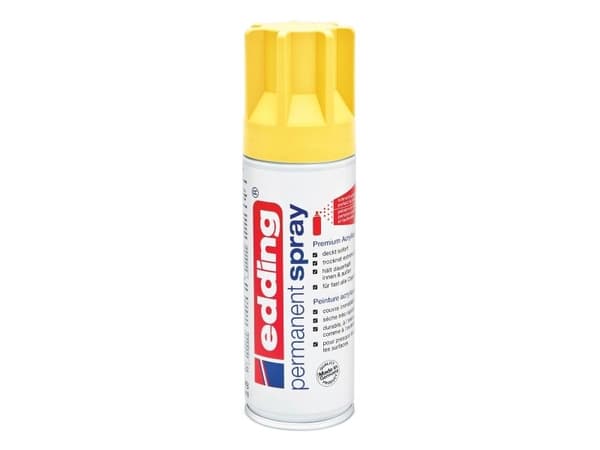 Edding Permanent Spray, 200 ml, Keltainen, Matta, Suihkepullo