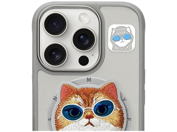 Nimmy Glasses Cool Cat MagSafe Case for iPhone 16 Pro Max - Gray