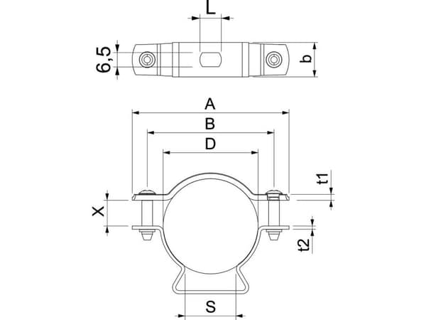 Obo Bettermann =, Stål, Stål, 8 mm, 1,5 mm