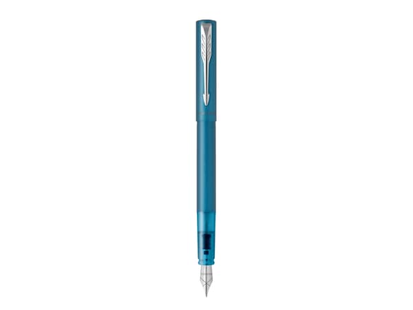 Parker Vector XL, blågrønn, Patronpåfyllingssystem, Blå, Rustfritt stål, Medium, Ambidextrous