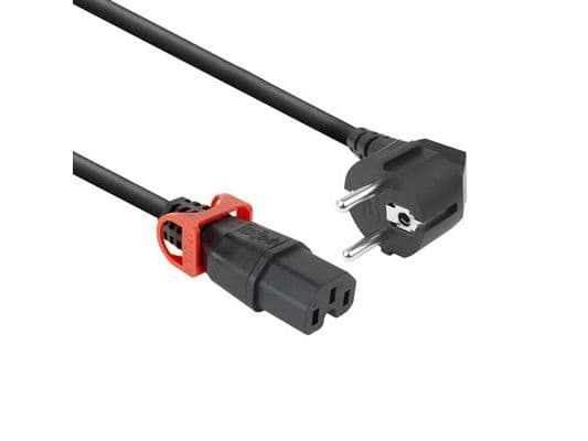 ACT POWERCORD CEE7/7-C15L BK 1.00M