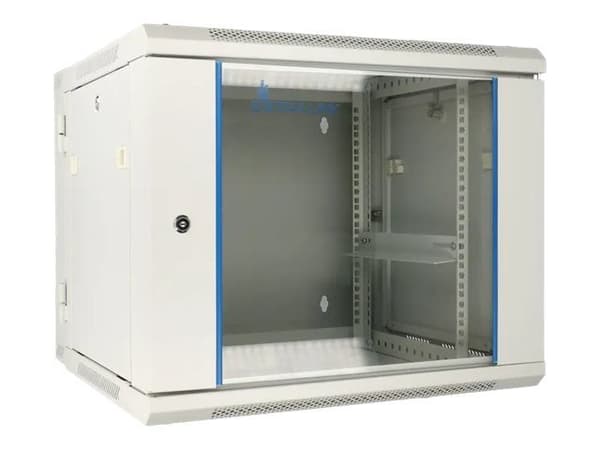 Extralink AZH - Rack skåp - svängtyp - väggmontering - grå - 12U - 19"