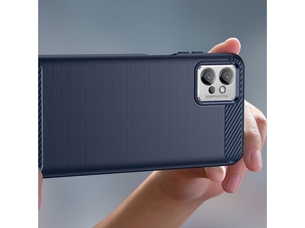 Hurtel Carbon Case for Realme C35 fleksibel silikon karbon case sort