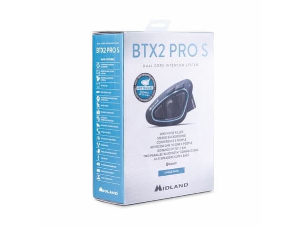 Motorcykel-intercom Midland BTX2 PRO S LR-SINGLE