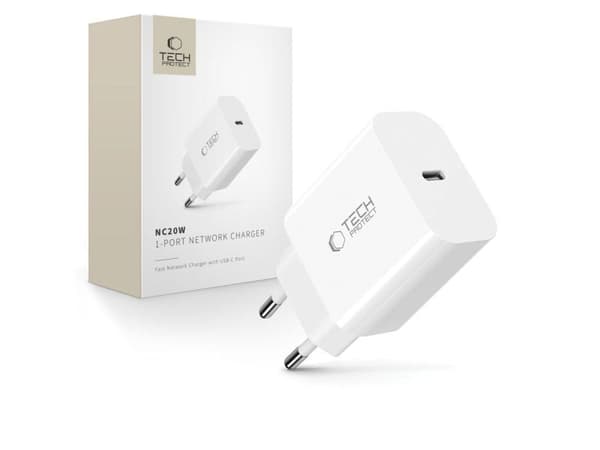 TECH-PROTECT NC20W 1-PORT NETWORK CHARGER PD20W WHITE