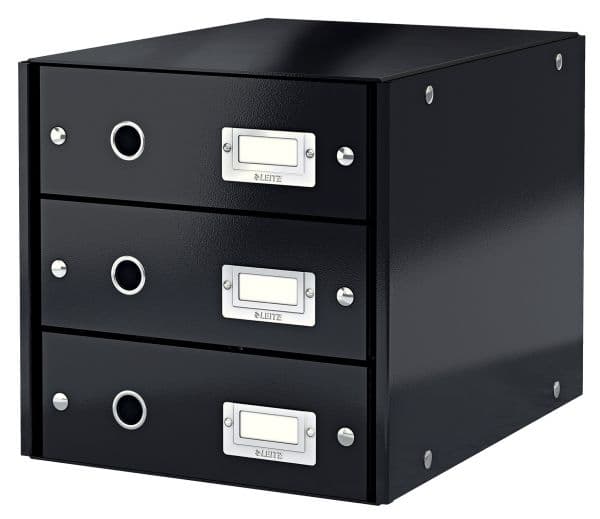 Skuffekabinet A4 Leitz Click&Store med 3 skuffer sort