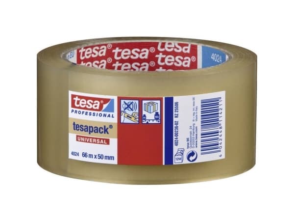 TESA 4024, Läpinäkyvä, Kartonki, Polypropeeni (PP), 66 m, 5 cm