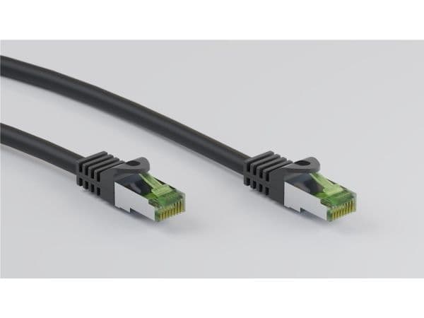 Goobay GHMT-certifierad CAT 8.1 patchkabel, S/FTP (PiMF), svart (61094)