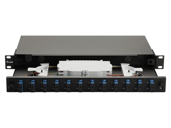 Equip 337300, SC, OS2, Rackmontering, 1U, Svart, Stål