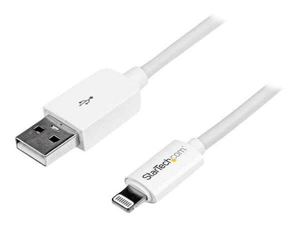 StarTech.com USBLT2MW, 2 m, Lightning, USB A, Uros, Uros, Valkoinen