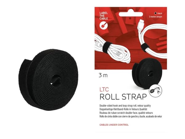 LTC ROLL STRAP - Kardborreremsa - svart