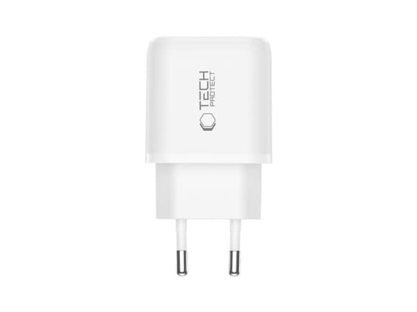 Tech-Protect NCA20 PD 20W QC3.0 väggladdare USB-A / USB-C - Vit