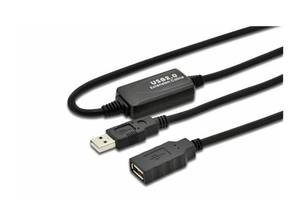 MicroConnect - USB forlængerkabel - USB (hun) til USB (han) - USB 2.0 - 10 m - aktiivinen