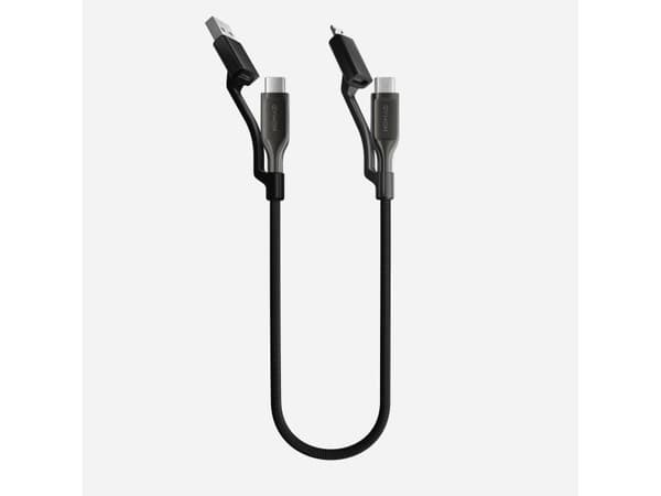 Nomad Universal Kevlar-kabel USB-C, 0,3 m, karbid