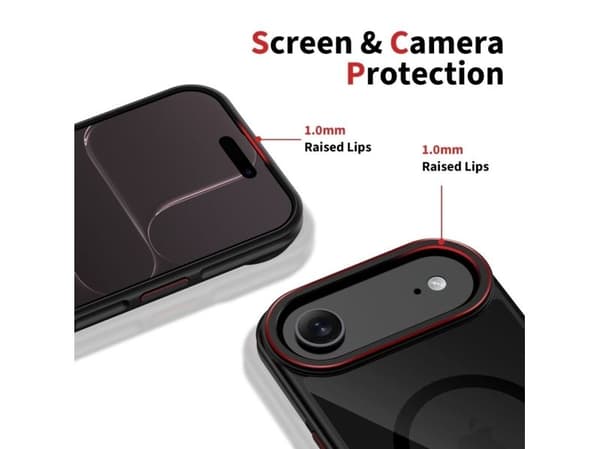 Tech-Protect MagHybrid MagSafe Case for iPhone Air - Black and Red