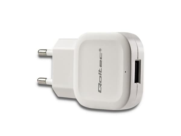Qoltec - Strömadapter - 15 Watt - 2.4 A (USB) - vit