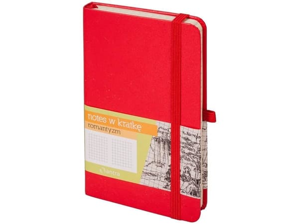 Antra Notes A6 Rutete Romantikk Rød
