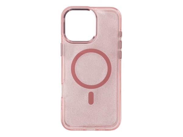 Glitter-deksel MagSafe til iPhone 16 Pro Max - rosa med glitter
