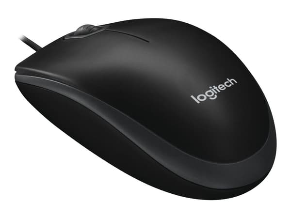Logitech B100, Molempikätinen, Optinen, USB A-tyyppi, 800 DPI, Musta