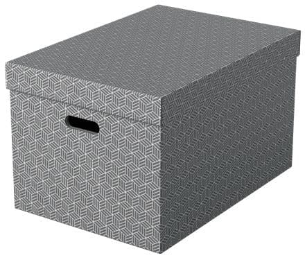 Esselte Home - Förvaringsbox - large - grå (paket om 3)