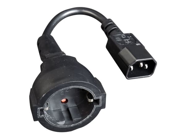 Cablexpert - Strømadapter - IEC 60320 C14 til CEE 7/4 (hunn) - 15 cm
