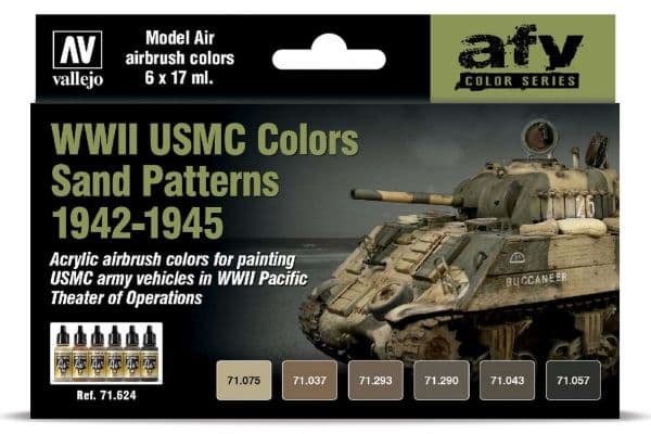 WWII USMC Colors sand patternes 1942-1945