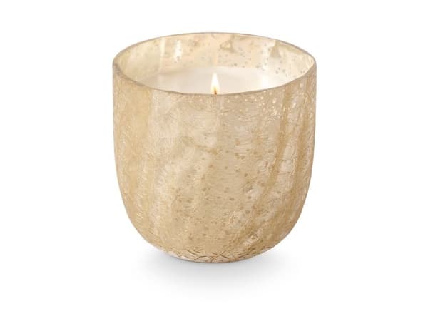 ILLUME Winter White Crackle glas doftljus, vit