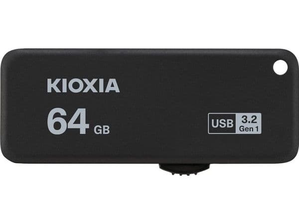 KIOXIA TransMemory U365 - USB-flashstasjon - 64 GB - USB 3.2 Gen 1 - matt svart