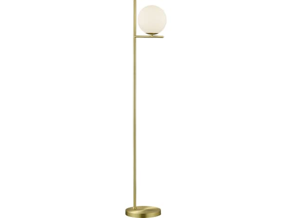Trio Pure gulvlampe, matt messing, E14