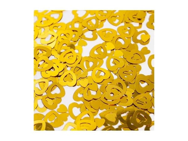 Guld hjerte konfetti