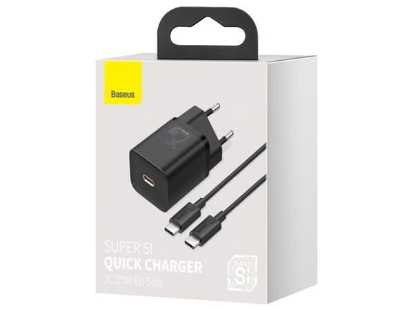 Baseus TZCCSUP-L01, Innendørs, AC, USB, 1 m, Sort