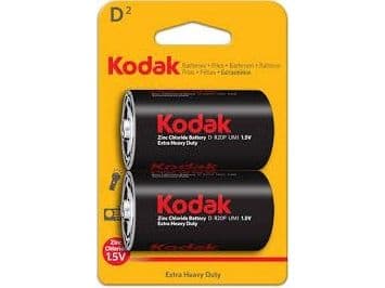 Kodak batteri Extra Heavy Duty D/R20 6000 mAh 2 st