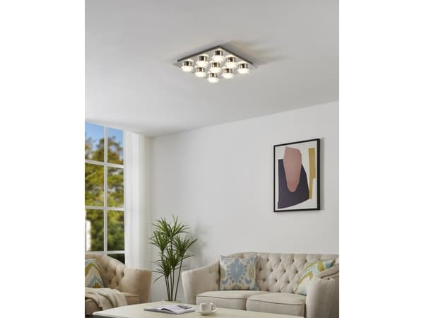 EGLO CISTERNO TAK 9X4,5W KROM/AKRYL