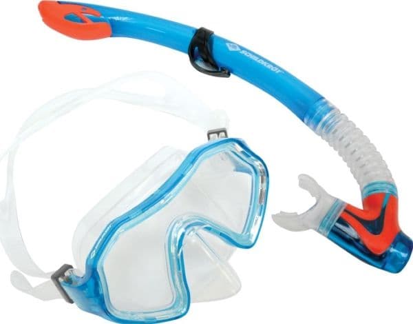 SCHILDKRÖT junior snorkelsett “Barbados”, 2-delt, blå