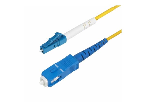 StarTech.com 3m (9.8ft) LC to SC (UPC) OS2 Single Mode Simplex Fiber Optic Cable, 9/125µm, Laser Optimized, 40G/100G, Bend Insensitive, Low Inserti...