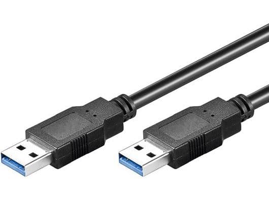 Goobay USB 3.0 AA 300 HiSpeed, 3m, 3 m, USB A, USB A, Hankjønn/hankjønn, Sort