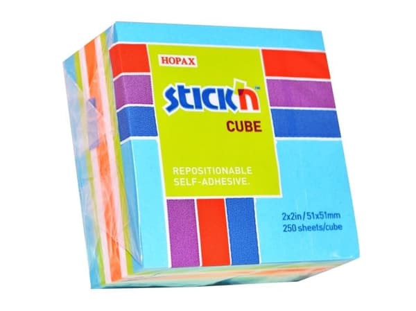 Notes Stick'N Mini Cube blå 51x51mm 250blade - (12 stk.)