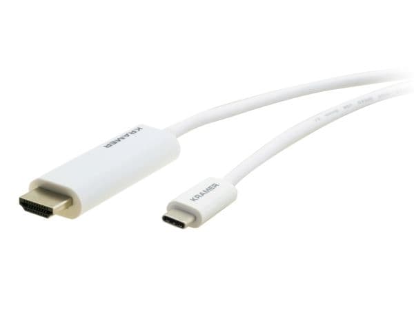 Kramer Electronics C-USBC/HM-10, 3,04 m, HDMI typ A (standard), USB typ C, Hvid