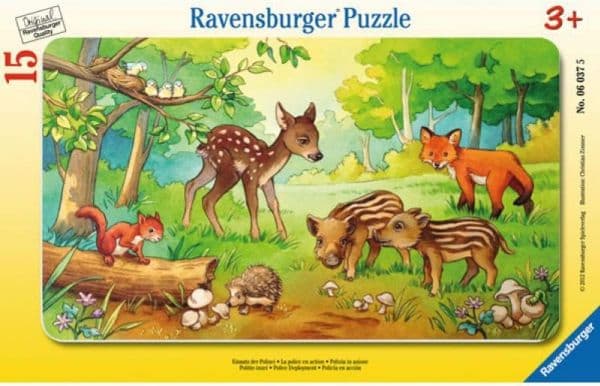 Ravensburger palapeli 15 palaa - Eläimet metsässä