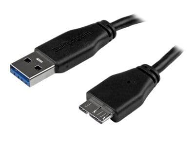 StarTech 2m 6ft Slim USB 3.0 A to Micro B Cable M/M - Mobile Charge Sync USB 3.0 Micro B Cable for Smartphones and Tablets (USB3AUB2MS) - USB-kabel...