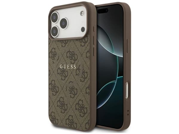Guess 4G Ring Classic Logo MagSafe-deksel til iPhone 17 Pro Max - brun