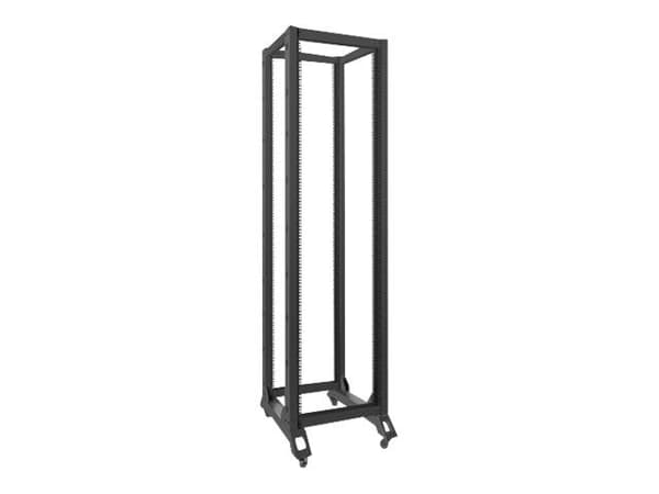 Lanberg - Rack åpen ramme - 4-stangs - svart - 42U - 19"