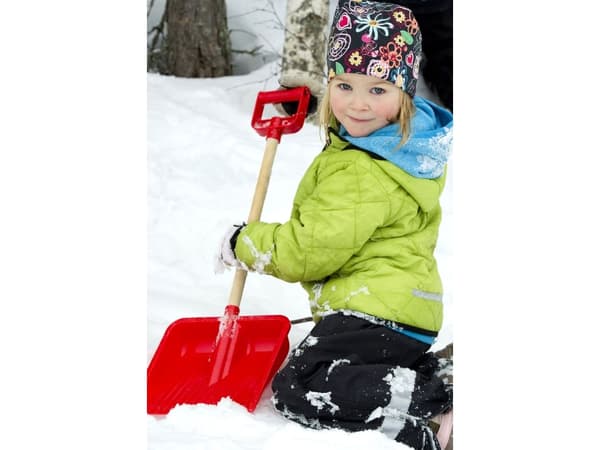 PLASTO Snow spade with wooden handle, 70 cm